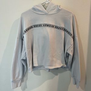 Under Armour Cropped White Hoodie